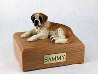 Saint Bernard Dog Figurine Urn PetsToRemember.com