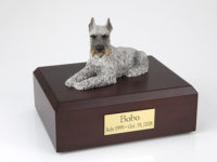 Schnauzer Dog Urn (Silver)