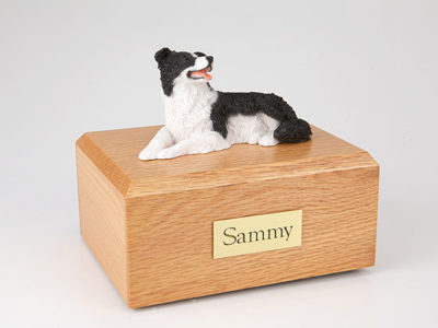 Border Collie Dog Urn (Lying)