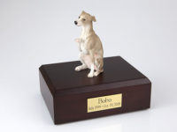 Gray Whippet Figurine Urn PetsToRemember.com