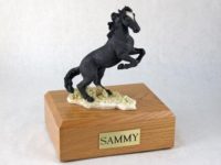 Black Mustang Figurine Urn PetsToRemember.com