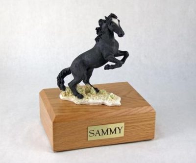 Black Mustang Figurine Urn PetsToRemember.com