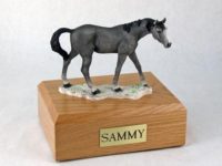 Gray Standing Horse Figurine Urn PetsToRemember.com