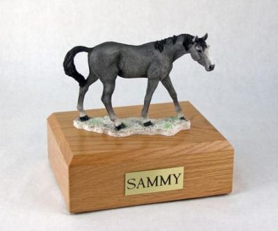 Gray Standing Horse Figurine Urn PetsToRemember.com