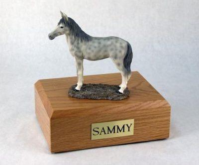 Gray Dapple Horse Urn from petstoremember.com