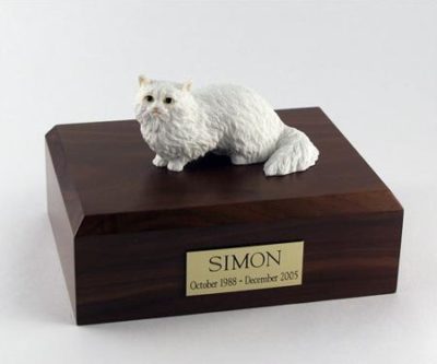 White Angora Figurine Urn