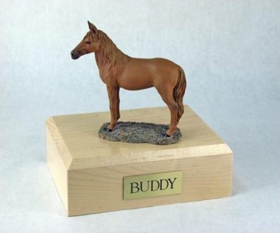 Chestnut Horse Figurine Urn PetsToRemember.com