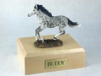 Dapple Gray Horse Urn (Running) from petstoremember.com