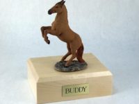 Chestnut Horse Rearing Figurine Urn PetsToRemember.com