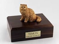 Orange Persian Cat Figurine Urn