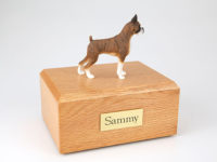 Brindle Boxer Dog Figurine Urn