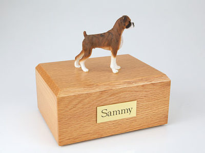 Brindle Boxer Dog Figurine Urn