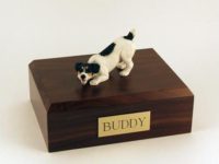 Playing Jack Russell Terrier Dog Figurine Urn