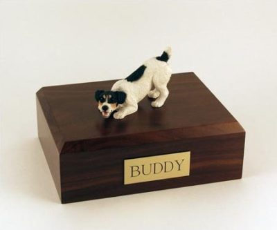 Playing Jack Russell Terrier Dog Figurine Urn