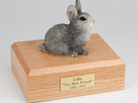 Gray Rabbit Figurine Urn from PetsToRemember.com