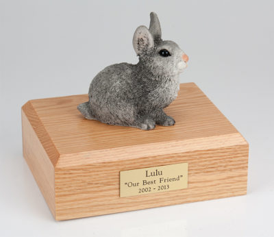 Gray Rabbit Figurine Urn from PetsToRemember.com