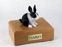 Black White Rabbit Urn PetsToRemember.com