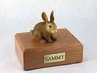 Brown Rabbit Figurine Urn