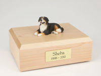 Laying Bernese Mountain Dog Figurine Urn