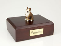 Brindle Bull Terrier Dog Figurine Urn PetsToRemember.com