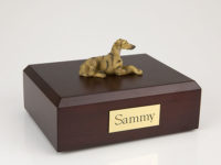 Brindle Greyhound Dog Figurine Urn