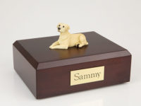 Yellow Labrador Dog Figurine Urn