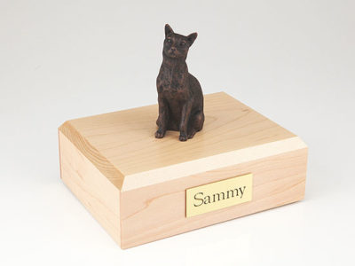 Bronze Siamese Cat Figurine Urn