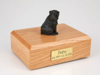 Black Shar Pei Dog Figurine Urn PetsToRemember.com