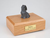 Black Cairn Terrier Dog Figurine Urn PetsToRemember.com