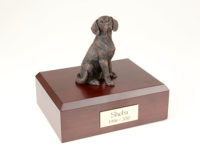 Bronze Beagle Dog Figurine Urn