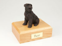 Bronze Bouvier Dog Figurine Urn