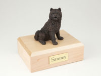 Chow Chow Bronze Dog Figurine Urn