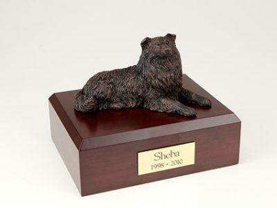 Bronze Collie Dog Figurine Urn PetsToRemember.com