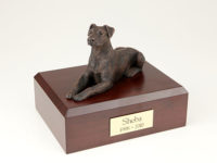 Bronze Sitting Doberman Dog Figurine Urn PetsToRemember.com