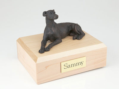 Greyhound Whippet Bronze Dog Figurine Urn PetsToRemember.com