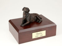 Bronze Labrador Dog Figurine Urn