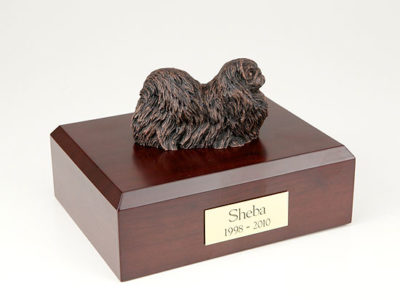 Bronze Pekingese Dog Figurine Urn PetsToRemember.com