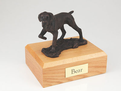 Bronze Pointer Dog Figurine Urn