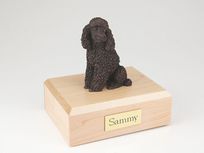 Bronze Poodle Dog Figurine Urn