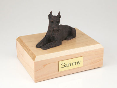 Bronze Schnauzer Dog Urn