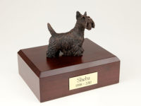 Bronze Scottish Terrier Dog Figurine Urn PetsToRemember.com