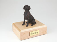 Bronze Weimaraner Dog Figurine Urn PetsToRemember.com