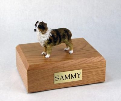 Red Brown Australian Dog Figurine Urn