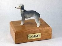 Bedlington Terrier Dog Figurine Urn