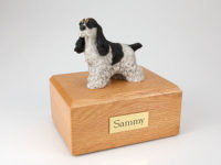 Spotted Cocker Spaniel Dog Figurine Urn PetsToRemember.com