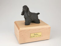 Black Cocker Spaniel Dog Figurine Urn PetsToRemember.com