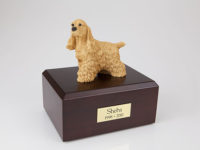 Buff Cocker Spaniel Dog Figurine Urn PetsToRemember.com