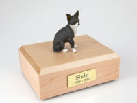 Black White Chihuahua Dog Figurine Urn PetsToRemember.com