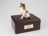 Paw Up Collie Dog Figurine Urn