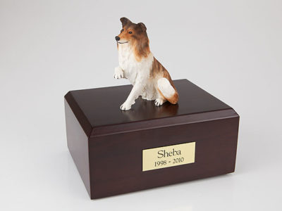 Paw Up Collie Dog Figurine Urn